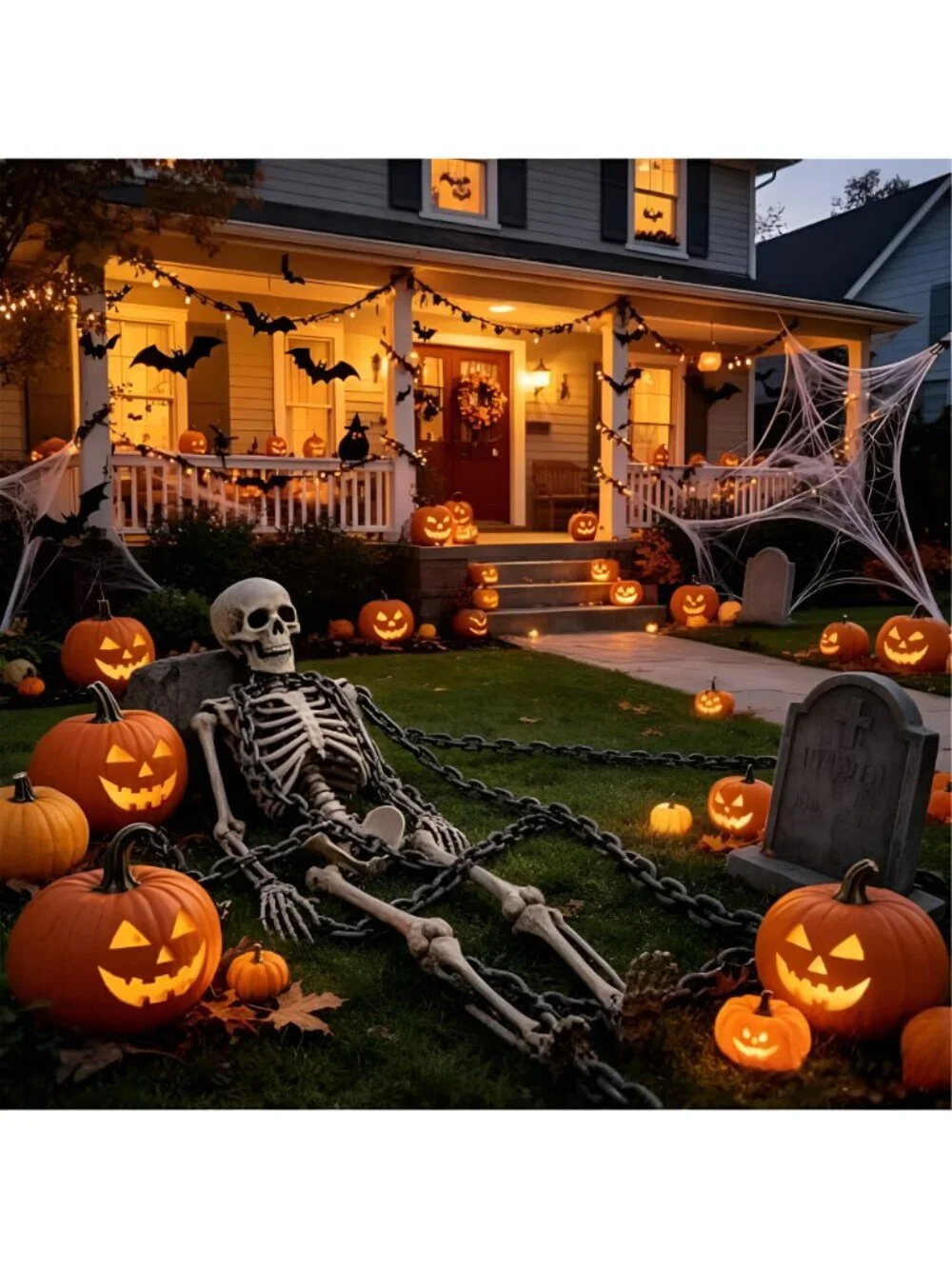 2 Pack Halloween Plastic Chains, 6FT Fake Chain Links